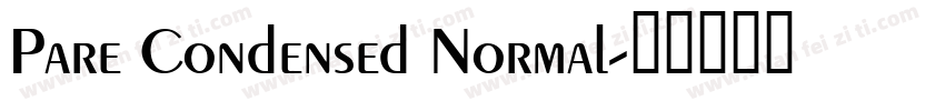 Pare Condensed Normal字体转换